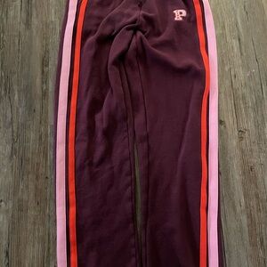 Victoria's Secret PINK Ivy Fleece Campus Jogger Sweatpants Wild Rose XS